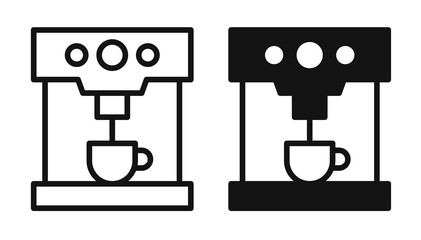 Wall Mural - coffee machine icon vectors for apps and web.