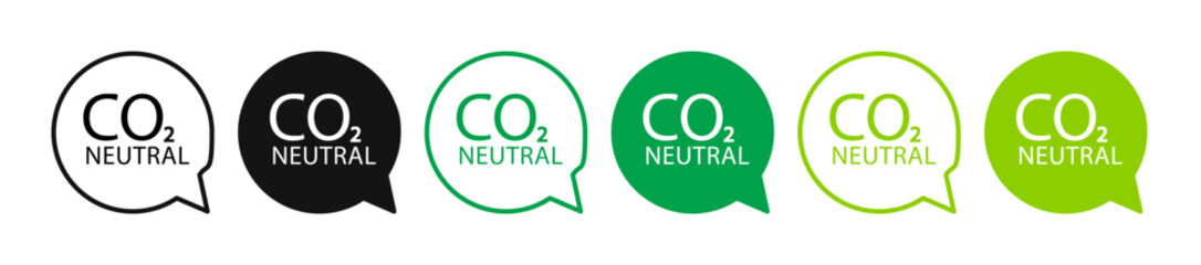 Wall Mural - co2 neutral green stamp