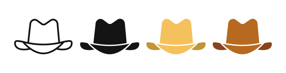 Wall Mural - cowboy hat icon vectors for apps and web.