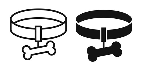 Wall Mural - dog collar icon vectors for apps and web.