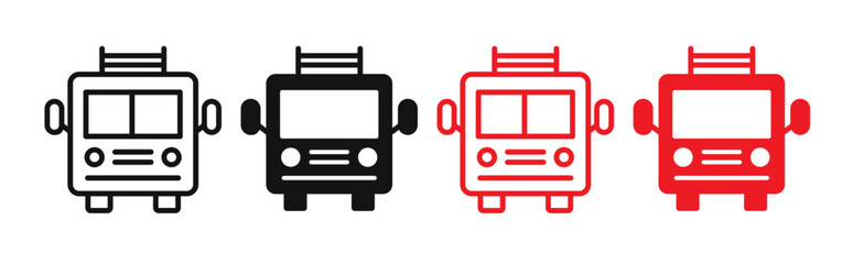 Wall Mural - fire engine truck icon vectors for apps and web.
