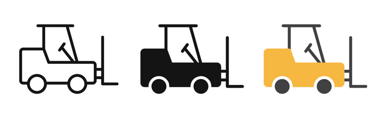 Wall Mural - forklift loader icon vectors for apps and web.