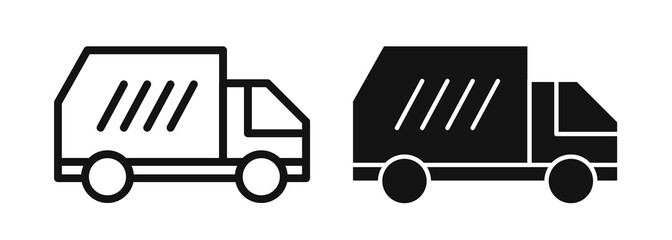 Wall Mural - garbage truck icon vectors for apps and web.