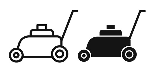 Wall Mural - lawn mowers icon vectors for apps and web.