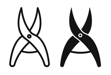 Wall Mural - secateurs icon vectors for apps and web.