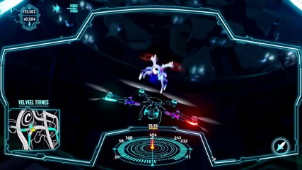 Leinwandbilder - Explore a futuristic journey through vibrant holographic landscapes in high-tech environments using stunning visual effects