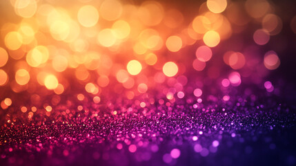 Poster - Abstract Sparkle Background Orange Pink Purple Glitter Festive Design light shiny bokeh magic shine 