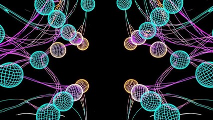 Aufkleber - Exploring futuristic hologram designs with vibrant colors and dynamic patterns in virtual space