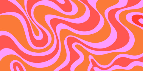 Poster - Abstract Wavy Geometric Y2k Texture Vector Design. Cool Trendy Groovy Curvy Pattern. Psychedelic Trippy Liquid Colorful Backdrop.