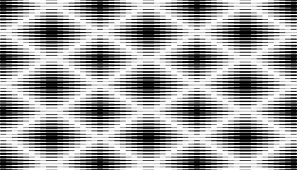 Poster - Black and white seamless geometric pattern with stripes effect shape. For sporty and modern background. Vector Format Illustration 