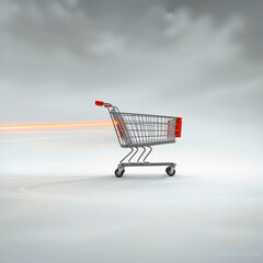 Canvas Print - shopping cart in a supermarket