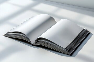 Poster - horizontal a4 magazine brochure 3d rendering white blank mockup