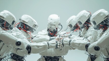 Poster - Cybernetic Tug-of-War, a competitive event where robotic teams engage in strategy-driven contests of grip strength and pulling power in an open arena.