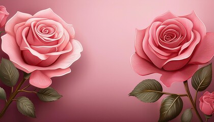 Wall Mural - pink roses