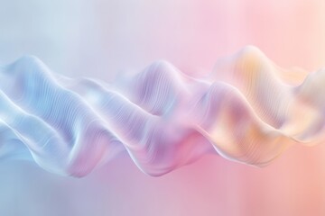 Poster - Waves of pastel fabric create a soft and flowing visual texture