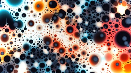 Poster - Colorful abstract pattern showcasing vibrant circles against a soft background in high resolution