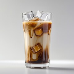 iced coffee isolated on white background