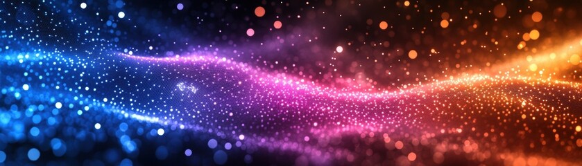 Poster - Abstract background featuring colorful lights in various shades and patterns for digital design projects