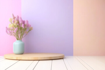 Wall Mural - Pink and purple gradient background simple fl