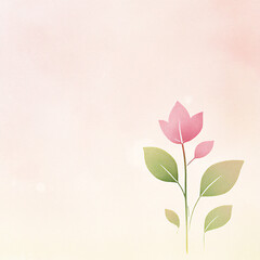 Wall Mural - Rose Petal Minimal Tone Tag rose green minima