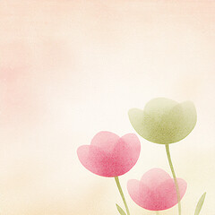 Wall Mural - Rose Petal Minimal Tone Tag rose green minima