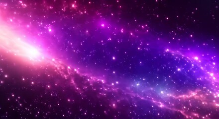 Wall Mural - loop animation of space nebula towards light loop animation glowing galaxies and stars passing foota