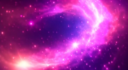 Wall Mural - loop animation of space nebula towards light loop animation glowing galaxies and stars passing foota