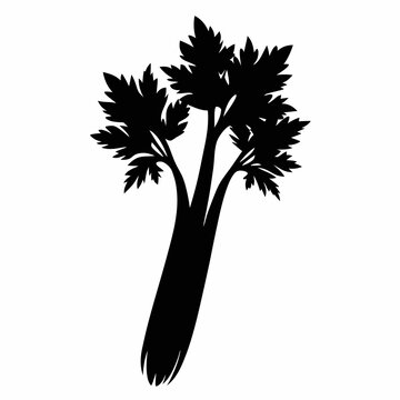 Sleek Celery Silhouette Modern Vector Design