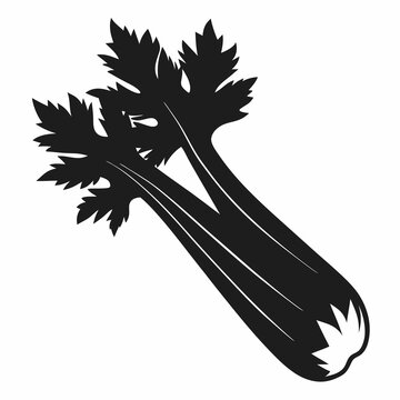Sleek Celery Silhouette Modern Vector Design