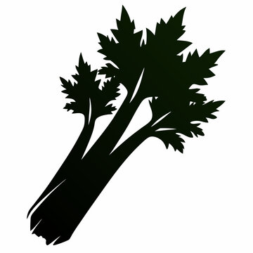 Sleek Celery Silhouette Modern Vector Design