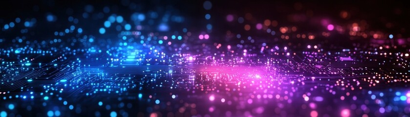 Aufkleber - Abstract technology background with colorful lights in a modern design suitable for digital projects