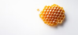 A honeycomb on a white background, top view