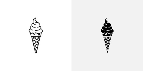 Wall Mural - ice cream icons vector illustrations for apps and web