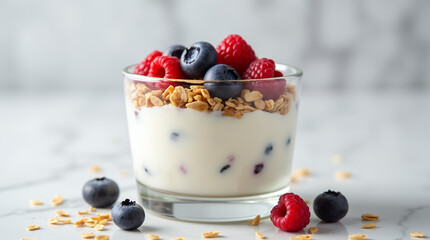 Wall Mural - yogurt with berries