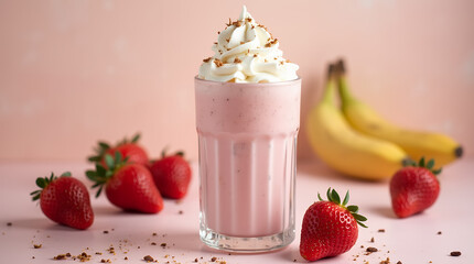 Wall Mural - yogurt with strawberries