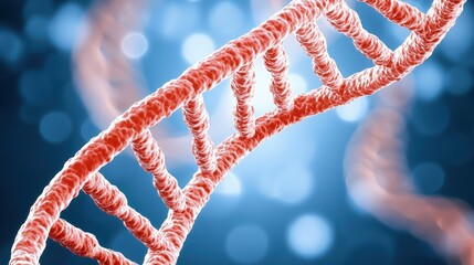 Poster - Detailed Close-Up of DNA Helix Structure in Abstract Light Background