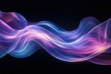 Aufkleber - Abstract wave background with glowing particles, elegant and ethereal design.