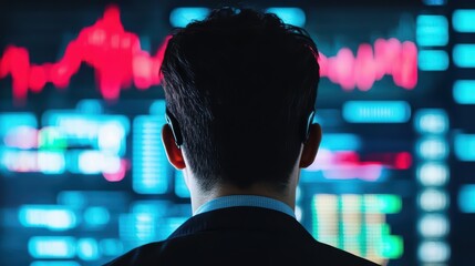 Poster - Business Professional Observing Stock Market Data and Trends