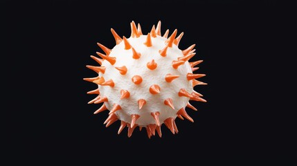 Poster - Magnified Image of Virus Structure with Sharp Protrusions and Detail