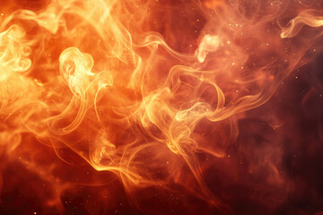 Aufkleber - Abstract fiery smoke swirls with glowing embers, creating a dramatic and intense visual.