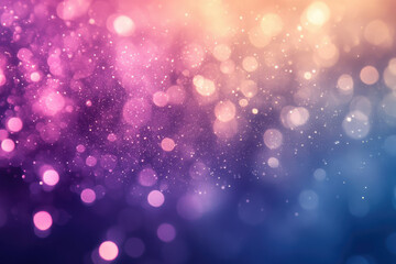 Poster - Abstract background with bokeh lights in purple, pink, and blue hues, creating a magical, dreamy atmosphere.