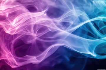 Poster - Abstract image of swirling purple and blue smoke, creating a mesmerizing visual effect.