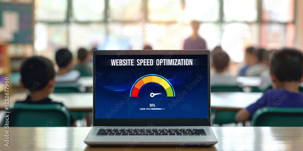 Computer Loading Image Speed Computer software evaluating website loading speed. Concept of ...