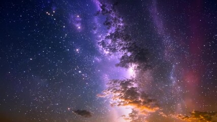 Wall Mural - Brilliant Stars Twinkling in the Night Sky