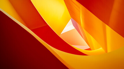 Poster - Colorful abstract composition showcasing flowing shapes in vibrant hues
