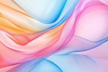 Poster - Colorful abstract patterns create a soothing visual experience in soft hues highlighting calmness and serenity in a vibrant design