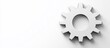 © STwul - White gear on white background; mechanism, process, website banner