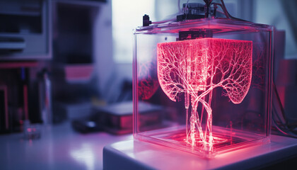 Poster - bioprinter creating intricate vascular systems in lab