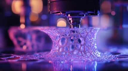 Poster - Bioprinter creating intricate vascular structures in lab