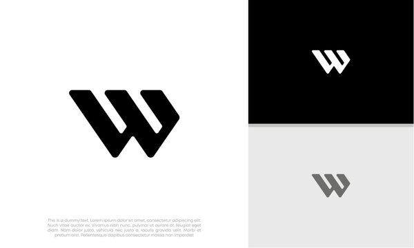 Initials W logo design. Initial Letter Logo.	